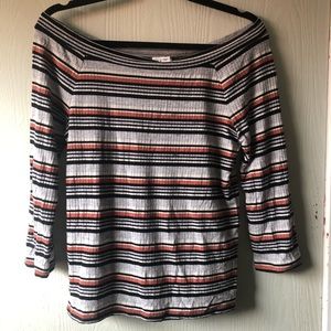 Striped Off the Shoulder Shirt